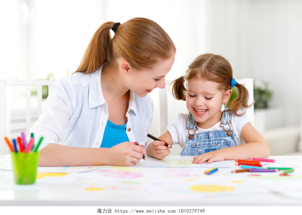 儿童女孩画绘图明信片